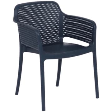 Cadeira Frisk com Braços Azul Navy Empilhável em Polipropileno — Tramontina