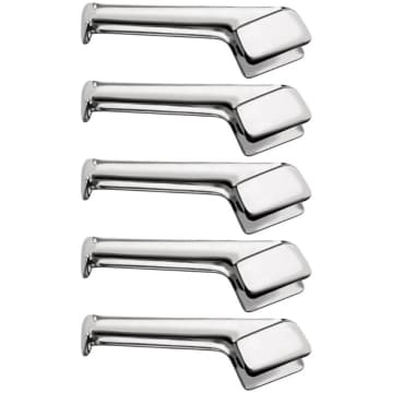 Kit 5 Pegadores 18cm para Servir Inox Multiuso Macarrão Massa Carne Salada Taumer — Taumer