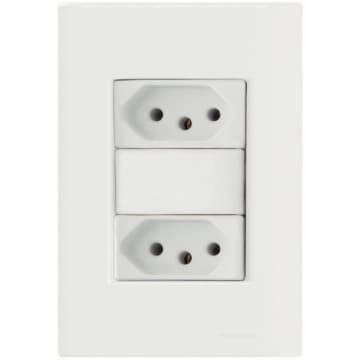 Conjunto 4x2 com 2 Tomadas 2P+T 20 A 250 V Tramontina Giz — Tramontina