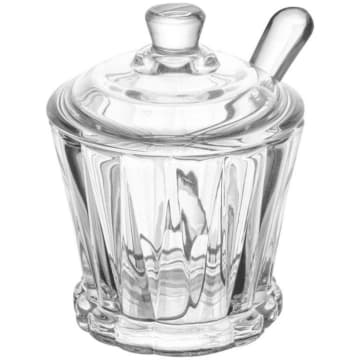 Açucareiro Cristal de Chumbo com Tampa e Colher 210ml - Lyor — Lyor