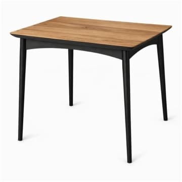 Mesa 4 Lugares Júpiter 70cm em Polipropileno Preto com Impresso Freijó Acrilys — Acrilys