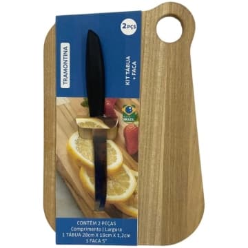 Kit Tábua 28cm com Faca para Legumes Plenus 2 Peças — Tramontina