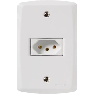 Conjunto 4x2 com 1 Tomada 2P T 10 A 250 V Tramontina Lux2 — Tramontina