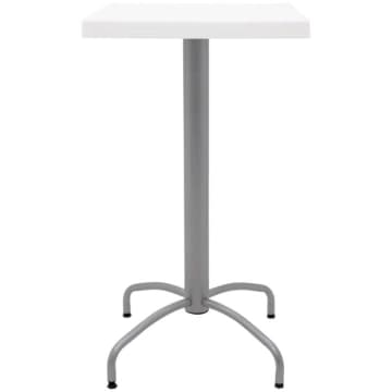 Mesa Quadrada Tramontina Gama 59 cm Alta em Polipropileno Branco com Base em Aço Carbono — Tramontina