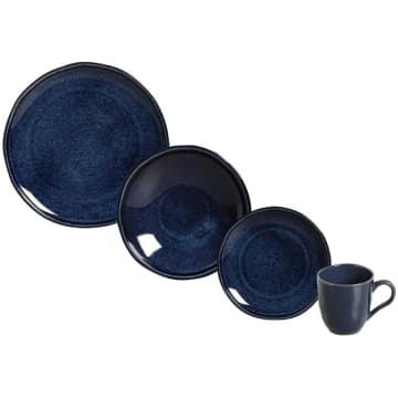 Aparelho de Jantar 16 Peças Daily Happy Azul Escuro Porto Brasil — Porto Brasil