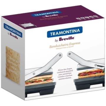 Sanduicheira Tramontina by Breville Express em Aço Inox Fosco com Chapa Flutuante 220 V — Tramontina